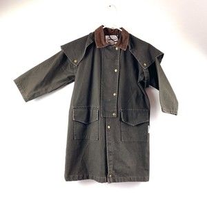 Brassada Duster Coat Canvas Brown Cowboy Western Made In Texas USA Size Medium